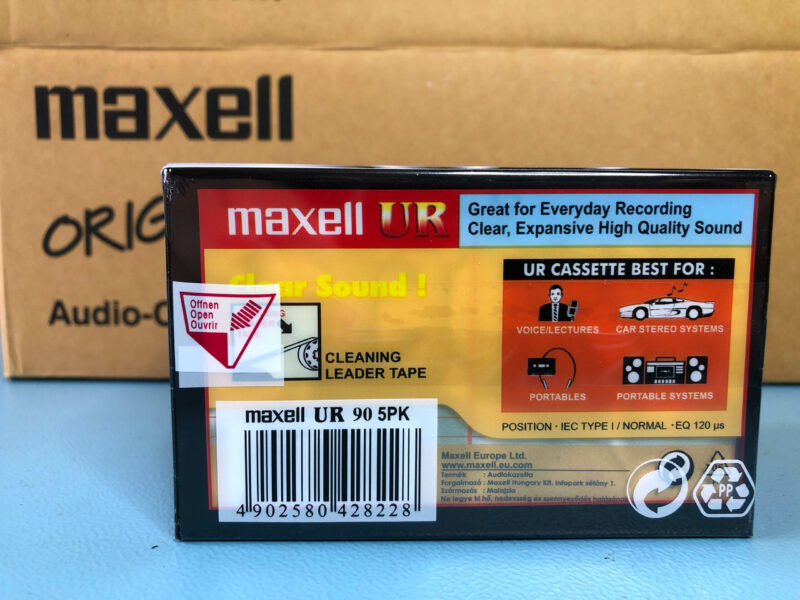 Compact Cassetten Maxell UR 90  5er-Pack  *NEU* – Bild 2