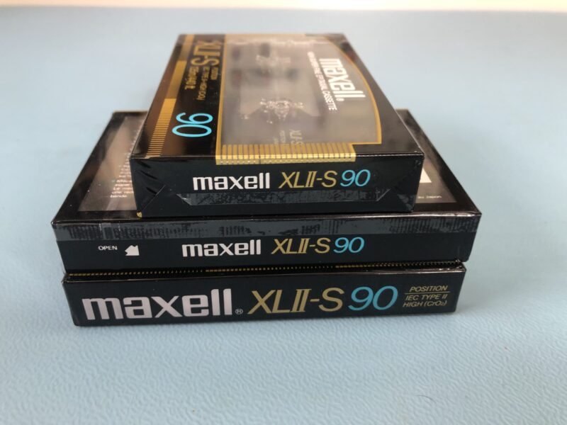 3x MAXELL XL II-S 90 Audio Kassette Superfine Epitaxial Cassette NEU/OVP MC sealed – Bild 3