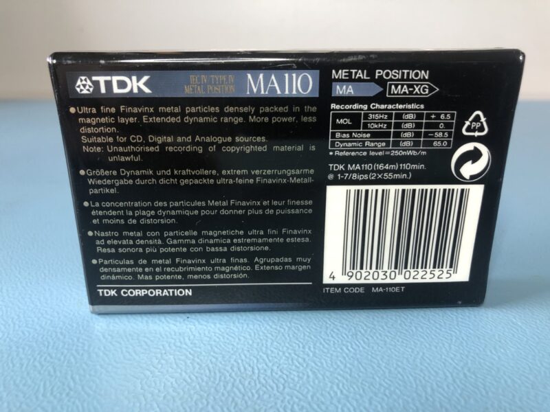 MC TDK MA 110 IEC IV/TYPE IV Metal Position OVP MC – Bild 2