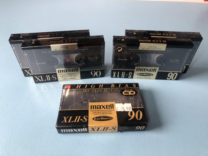 5 Stück Maxell XL II-S 90 MC Kassette Tape NEU und OVP