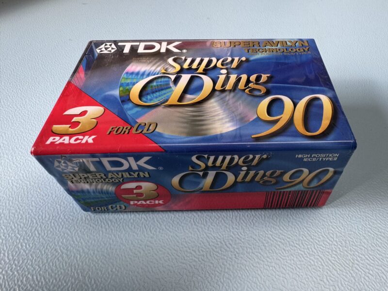 3er-Pack TDK SUPER CDing  90 MC Kassette Tape NEU und OVP – Bild 1