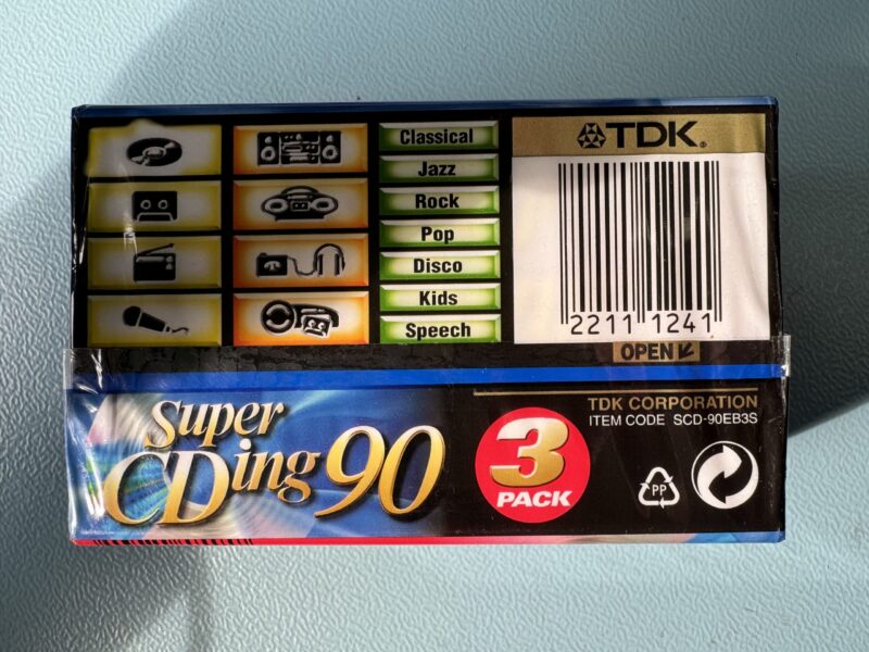 3er-Pack TDK SUPER CDing  90 MC Kassette Tape NEU und OVP – Bild 2