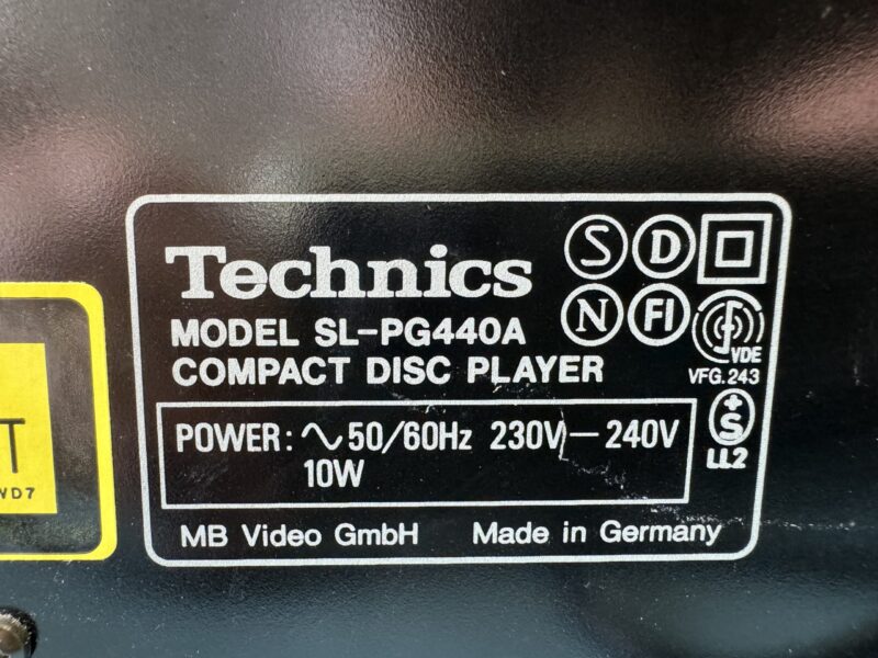 CD-Spieler Technics SL-PG440A mit Original Fernbedieung und 12 Monaten Garantie – Bild 7