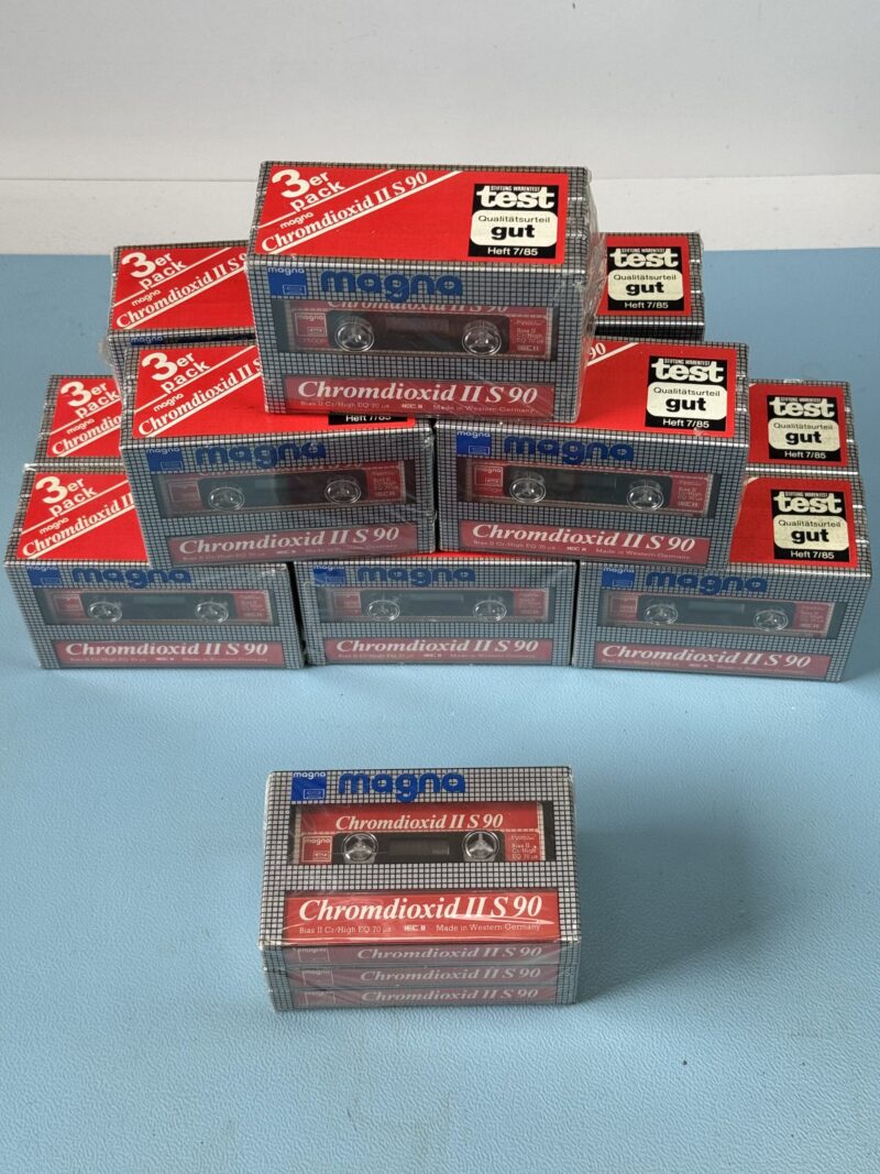 3er-Pack MAGNA Chromdioxid II S90   MC Kassette Tape NEU und OVP – Bild 3