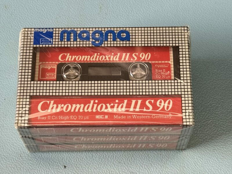 3er-Pack MAGNA Chromdioxid II S90   MC Kassette Tape NEU und OVP