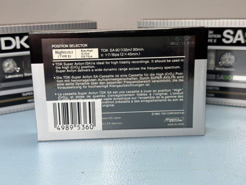TDK SA90 (1983) - MC Kassette Tape NEU und OVP – Bild 3