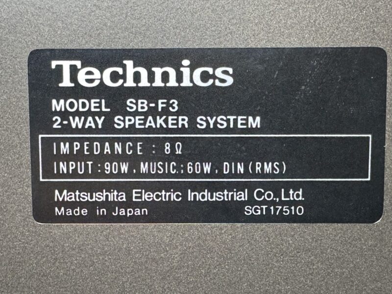 1 Paar Lautsprecher Technics SB-F3 – Bild 8