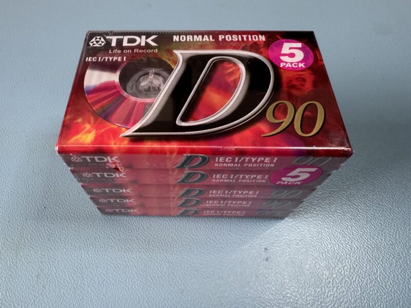 5er-Pack TDK D-90EB MC Kassette Tape NEU und OVP