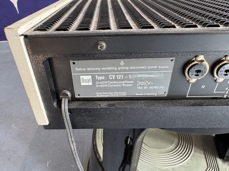 Bastlergerät: Verstärker DUAL CV 121-1 Weiss – Bild 2