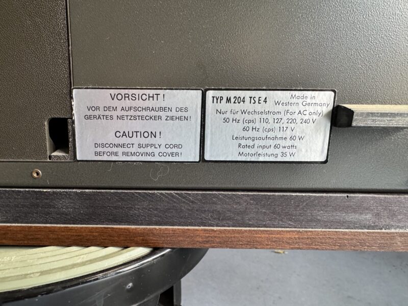 Bastlergerät: Tonbandgerät TELEFUNKEN M 204 TS E 4 – Bild 2