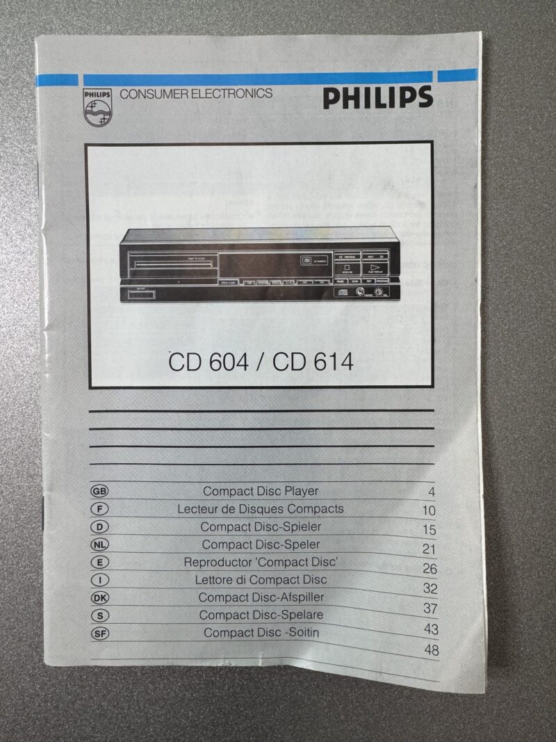 PHILIPS CD-Spieler CD 614 (Silber) mit Fernbedienung (1990) – Bild 10