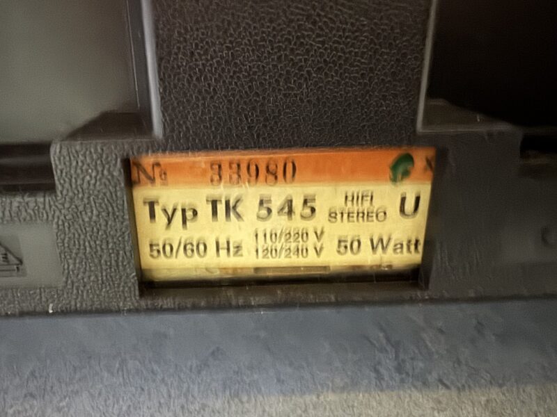 Bastlergerät: Tonbandgerät Grundig TK 545 – Bild 3