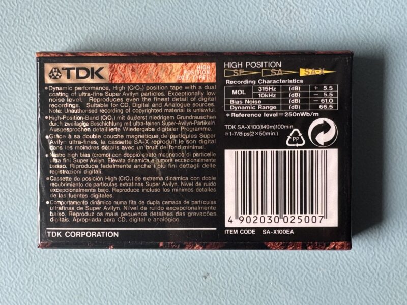 TDK SA-X 100 - MC Kassette Tape NEU und OVP – Bild 1