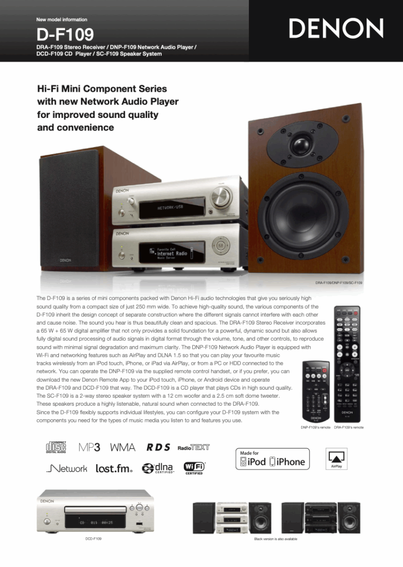 DENON D-F109 . HiFi-Mini-Anlage bestehend aus Receiver mit DAB+, CD-Spieler und Netzwerk-Player. – Bild 17