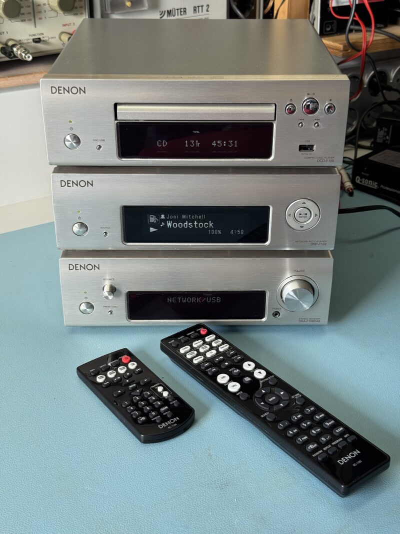 DENON D-F109 . HiFi-Mini-Anlage bestehend aus Receiver mit DAB+, CD-Spieler und Netzwerk-Player. – Bild 1