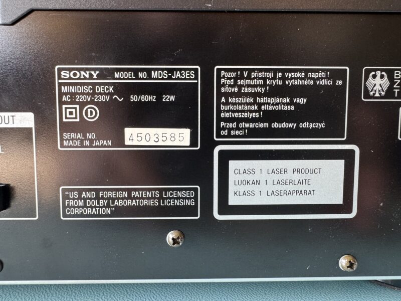 SONY MDS-JA3ES mit Hucht Copy-Prozessor – Bild 20