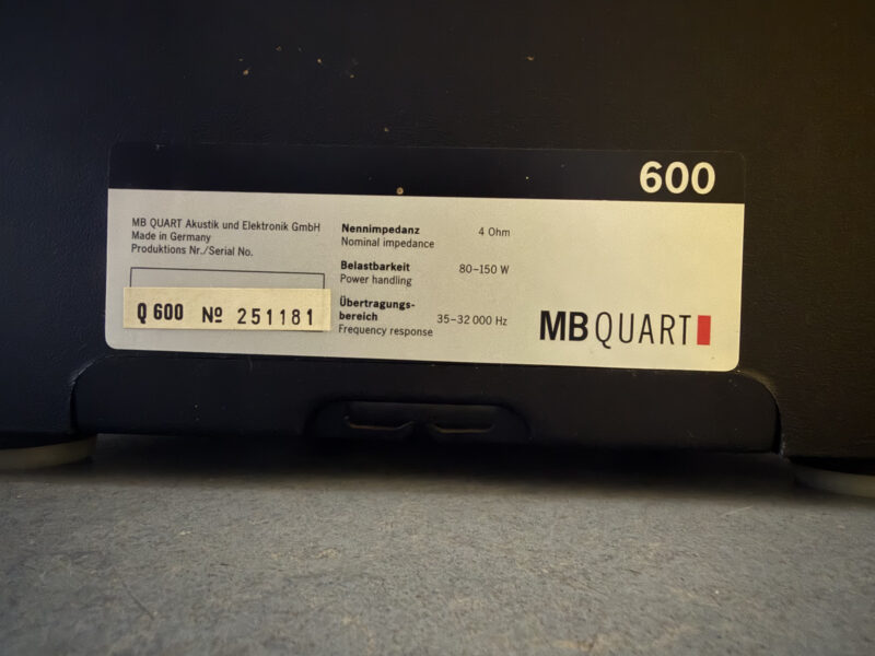1 Paar Standlautsprecher MB Quart 600 – Bild 7